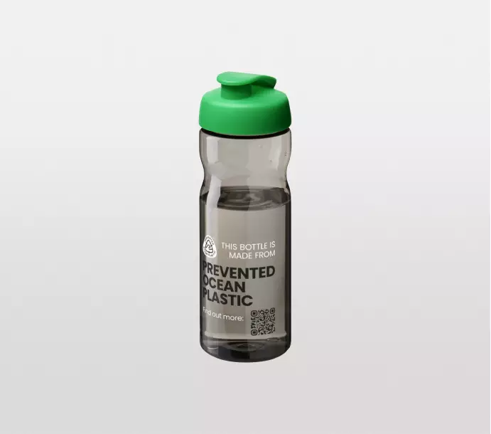 Branded 650ml Recycled Flip Lid Sports Water Bottles