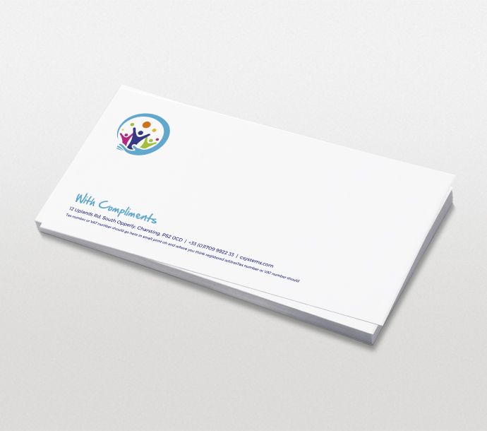 business stationery compliment slips