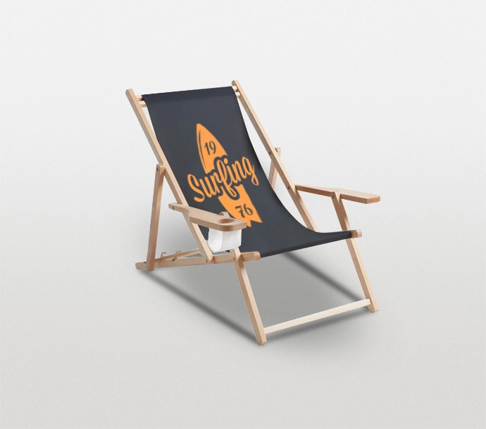 Branded Wooden Deck Chairs With Armrests