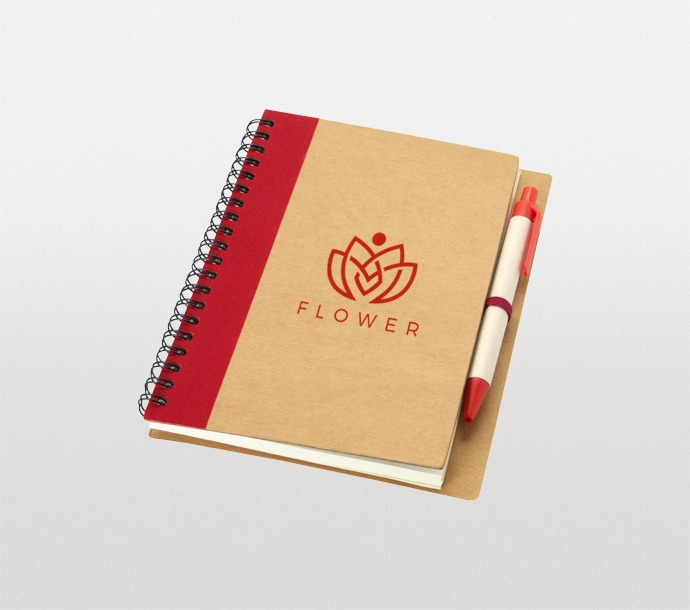 personalised recycled notebook