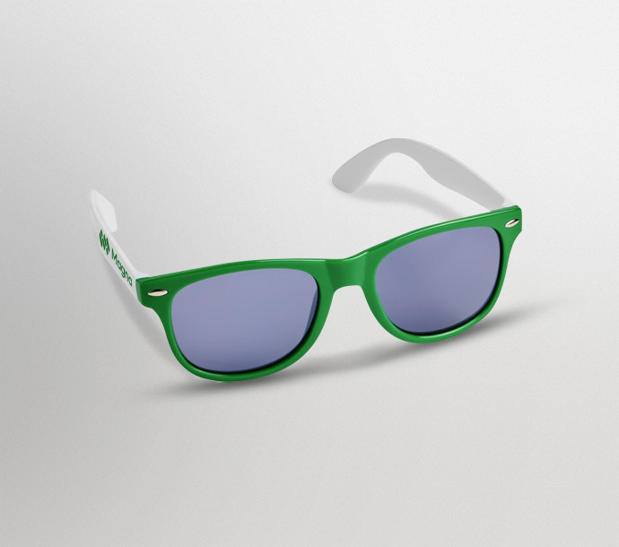 personalised white temple sunglasses